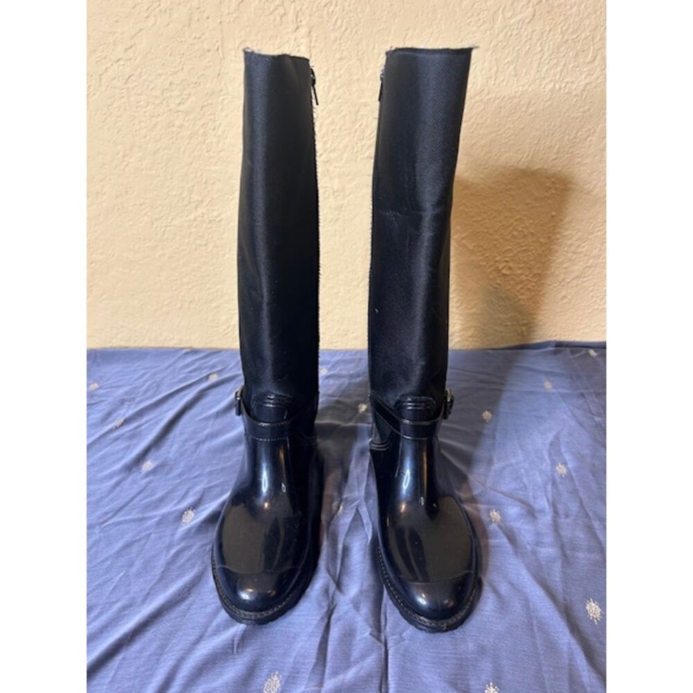 Extreme by Eddie Marc Tall Rain Boots Black Women Size 10